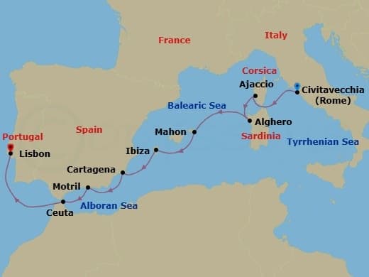 Cruise Itinerary Map