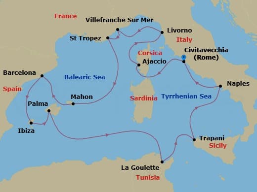Cruise Itinerary Map