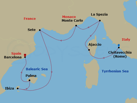 Cruise Itinerary Map