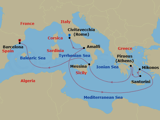 Cruise Itinerary Map