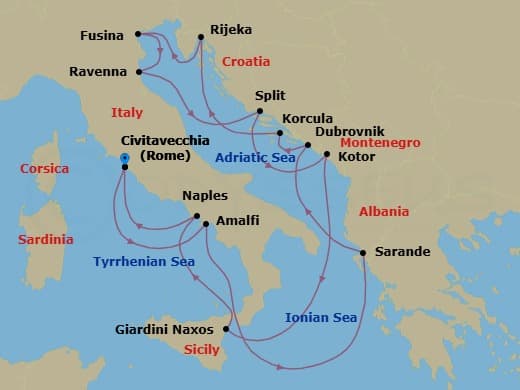 Cruise Itinerary Map