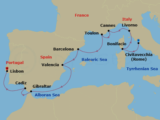 Cruise Itinerary Map