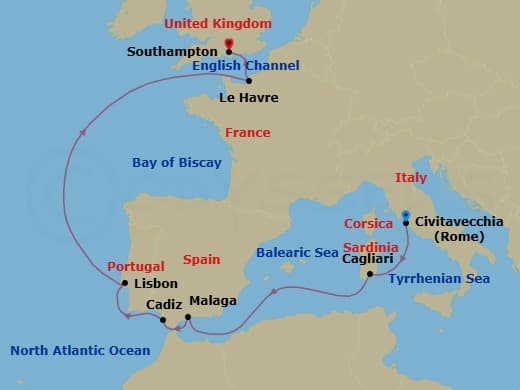Cruise Itinerary Map