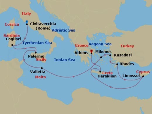 Cruise Itinerary Map