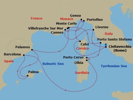 Cruise Itinerary Map