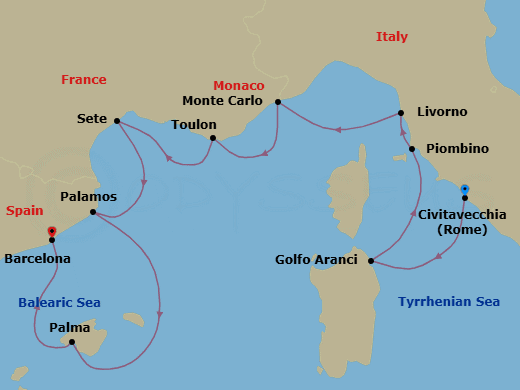 Cruise Itinerary Map