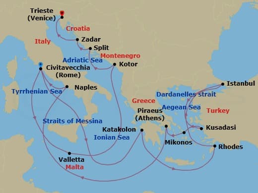 Cruise Itinerary Map