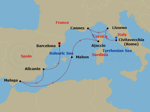 Cruise Itinerary Map