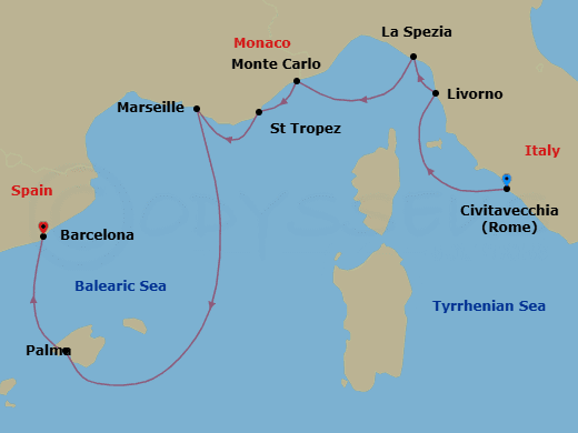 Cruise Itinerary Map