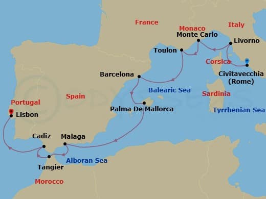 Cruise Itinerary Map