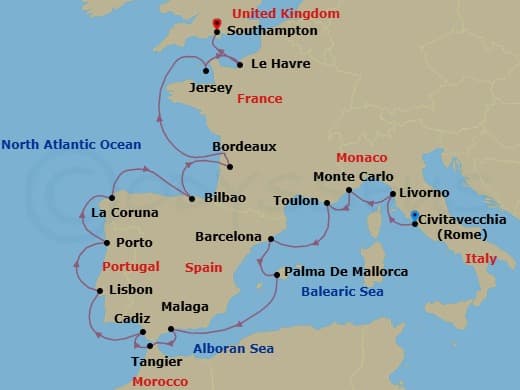 Cruise Itinerary Map