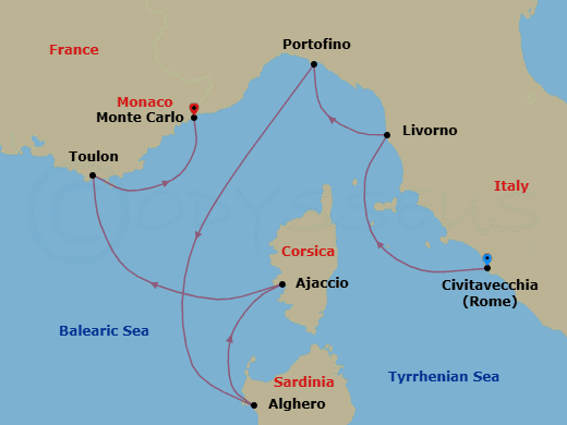 Cruise Itinerary Map