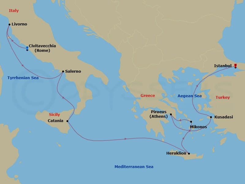 Cruise Itinerary Map