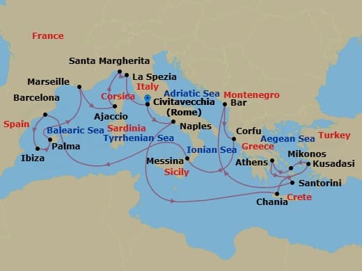 Cruise Itinerary Map
