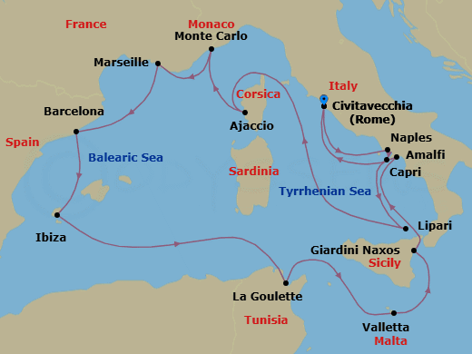Cruise Itinerary Map