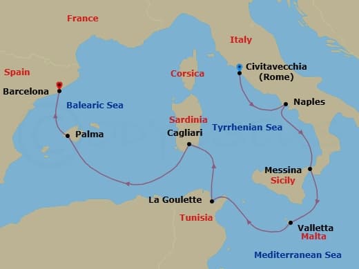 Cruise Itinerary Map