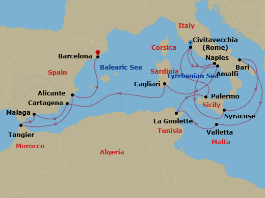 Cruise Itinerary Map