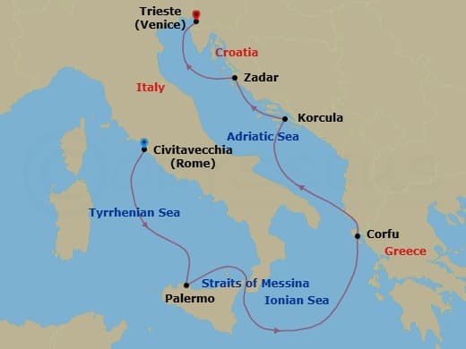 Cruise Itinerary Map