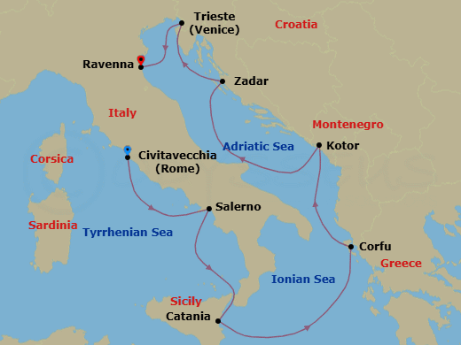 Cruise Itinerary Map