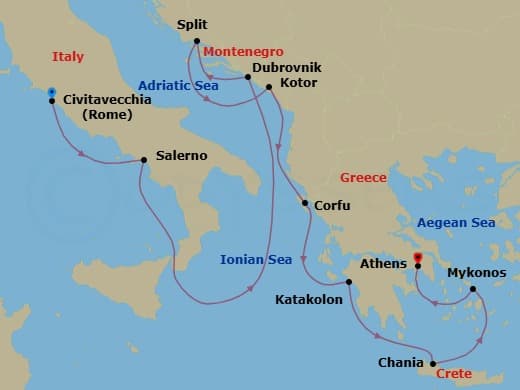 Cruise Itinerary Map