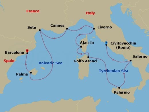 Cruise Itinerary Map