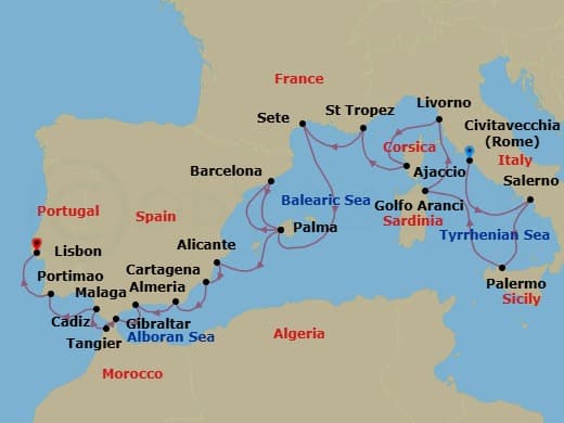 Cruise Itinerary Map