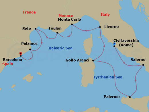 Cruise Itinerary Map