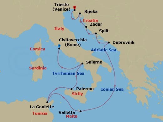Cruise Itinerary Map