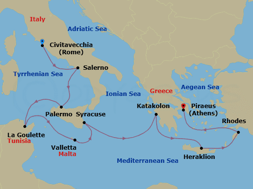 Cruise Itinerary Map