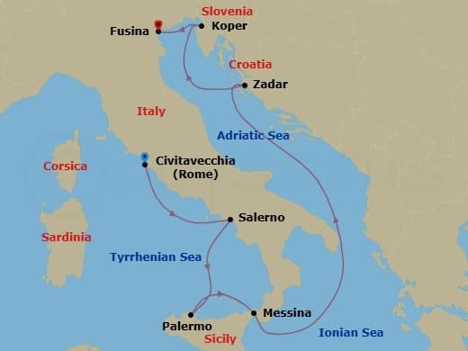 Cruise Itinerary Map