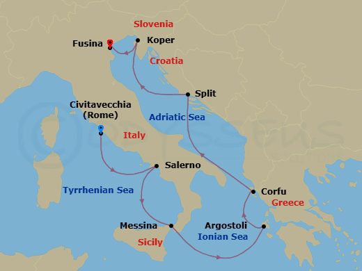Cruise Itinerary Map