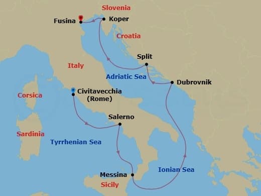 Cruise Itinerary Map