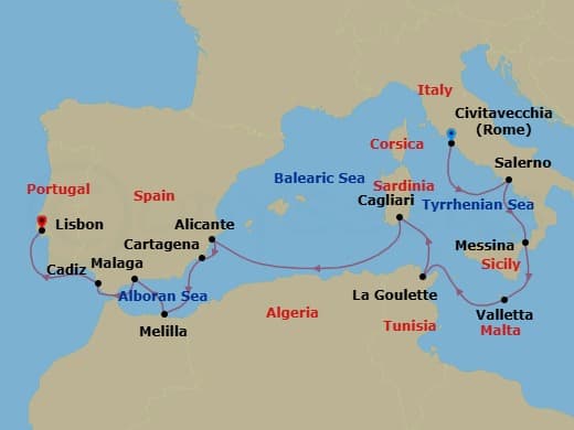 Cruise Itinerary Map