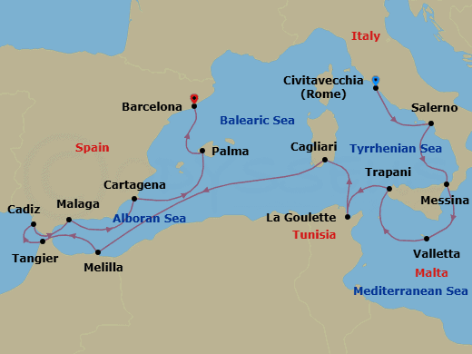 Cruise Itinerary Map