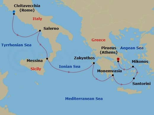Cruise Itinerary Map
