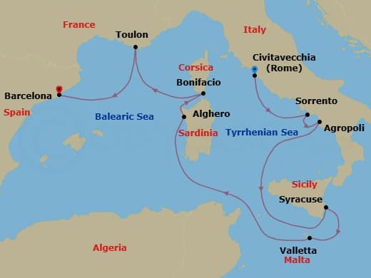 Cruise Itinerary Map