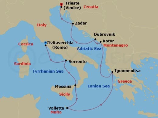 Cruise Itinerary Map