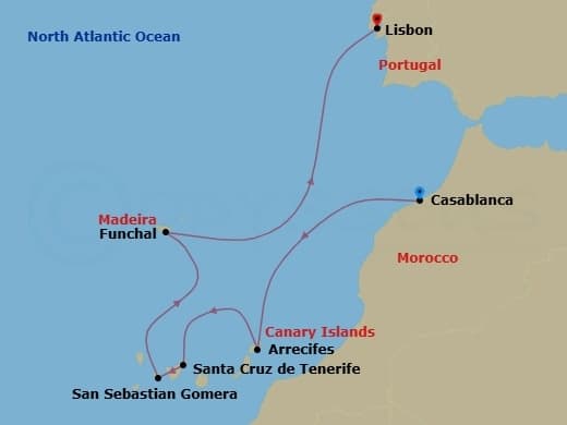 Cruise Itinerary Map