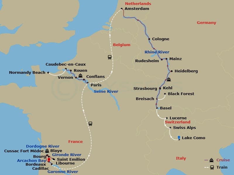 Cruise Itinerary Map