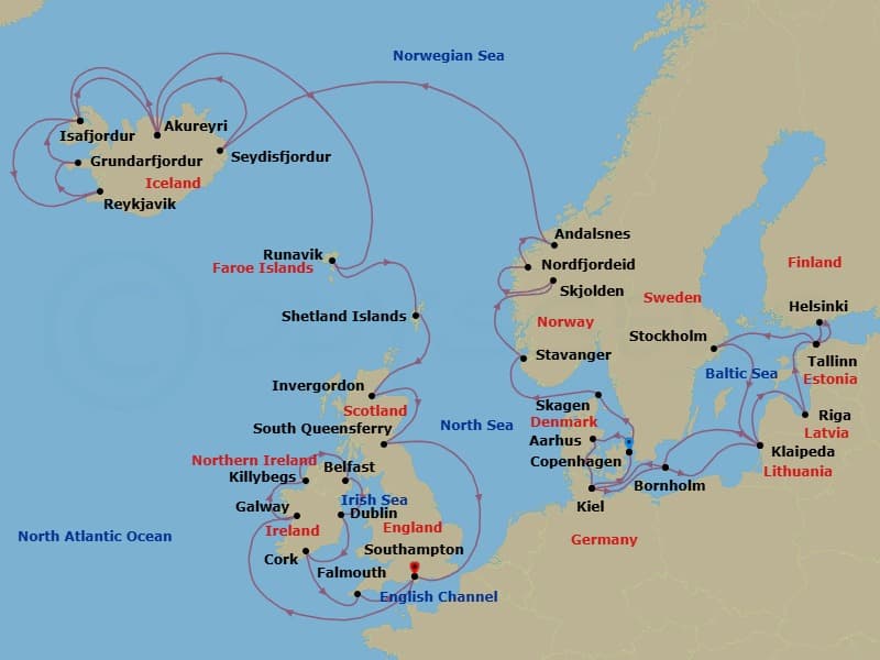 Cruise Itinerary Map