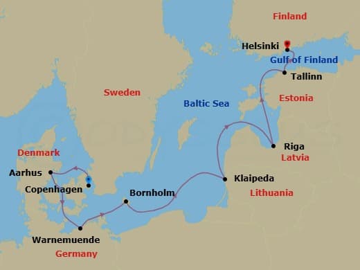 Cruise Itinerary Map