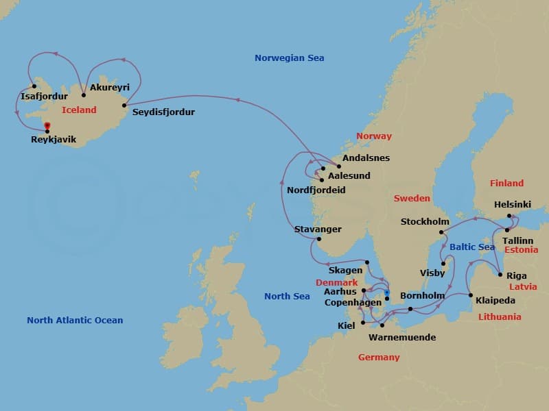 Cruise Itinerary Map