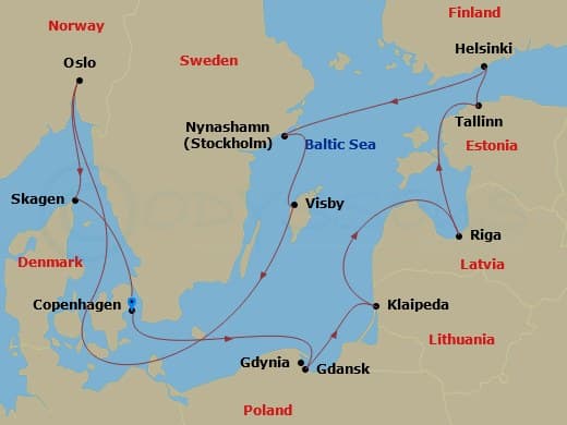 Cruise Itinerary Map