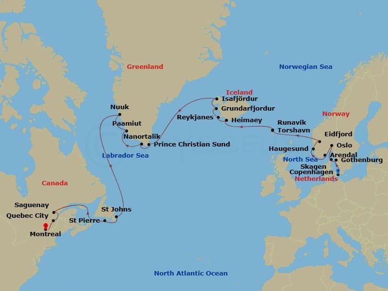 Cruise Itinerary Map