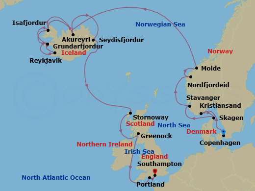 Cruise Itinerary Map