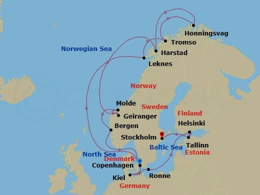 Cruise Itinerary Map