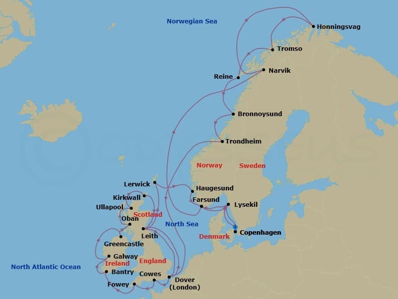 Cruise Itinerary Map