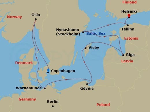 Cruise Itinerary Map