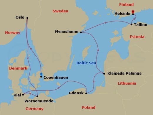 Cruise Itinerary Map