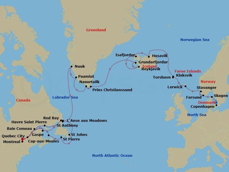 Cruise Itinerary Map